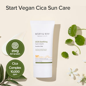 Mary&May Vegan Cica Soothing Sun Cream SPF50+ PA++++ 1.69 fl.oz / 50ml
