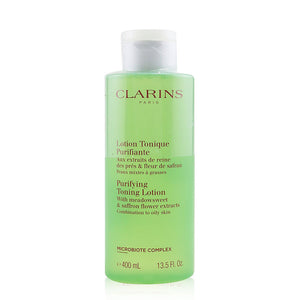 Clarins purifying toning lotion with meadowsweet & saffron flower extracts - combination to oily skin  --400ml/13.5oz