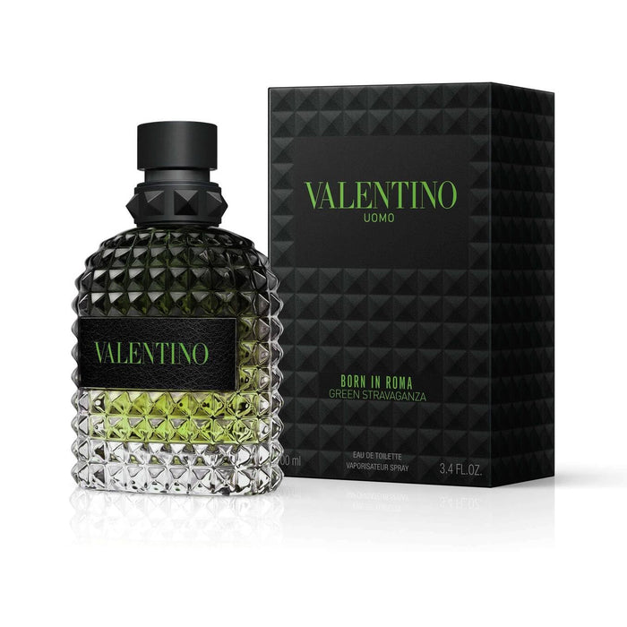 Valentino Uomo Born In Roma Green Stravaganza Eau de Toilette Spray for Men, 3.4 Ounce