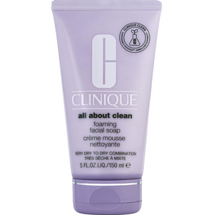 Clinique  all about clean foaming facial soap ( very dry to dry combination ) --150ml/5oz