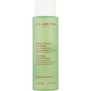Clarins purifying toning lotion with meadowsweet & saffron flower extracts - combination to oily skin  --200ml/6.7oz