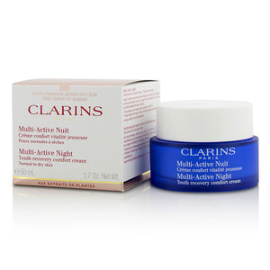 Clarins multi-active night youth recovery comfort cream ( normal to dry skin ) --50ml/1.6oz (packaging may vary)