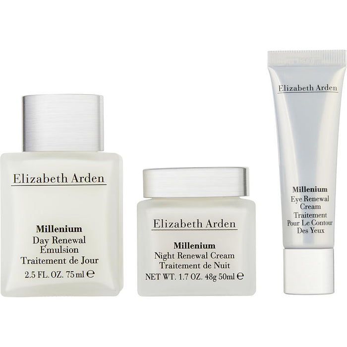 Elizabeth Arden millenium set: day renewal emulsion + night renewal cream + eye renewal cream 3pcs
