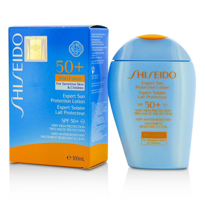 Shiseido expert sun protection lotion wetforce for sensitive skin & children spf 50+ uva -100ml/3.3oz