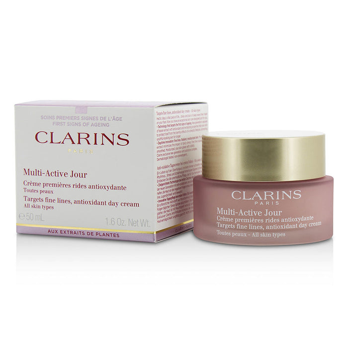 Clarins multiactive day targets fine lines antioxidant day cream  for all skin types  50ml/1.6oz