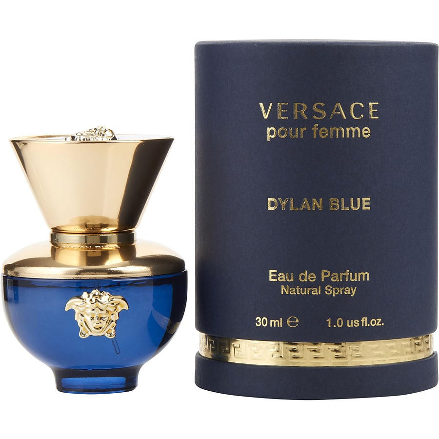  Versace 8011003843770 Dylan Blue By for Women - 3 Pc Gift Set  1.7oz Edp Spray, 1.7oz Shower Gel, 1.7oz Body Lotion, 3 count, Gold :  Beauty & Personal Care
