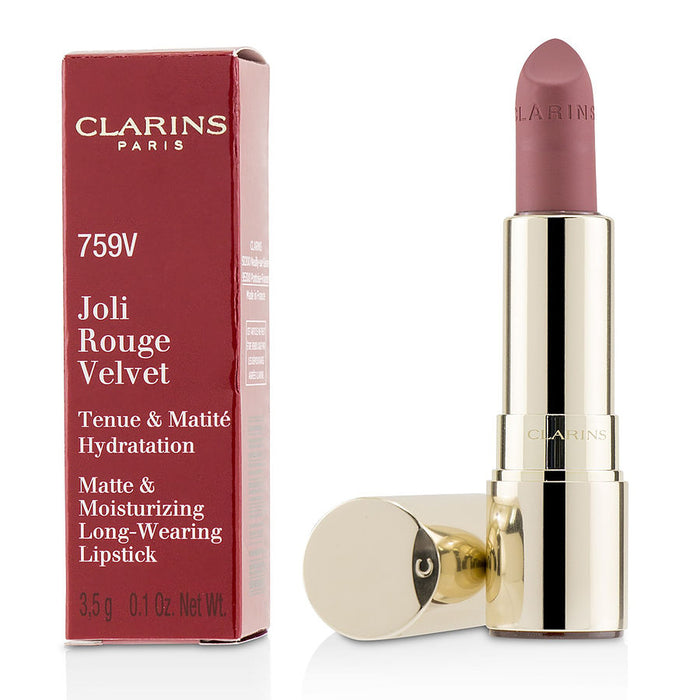 Clarins joli rouge velvet (matte & moisturizing long wearing lipstick)  # 759v wood berry  3.5g/0.1oz