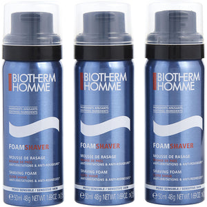 BIOTHERM sensitive skin shaving foam - sensitive skin travel trio 1.7 oz --3 pcs