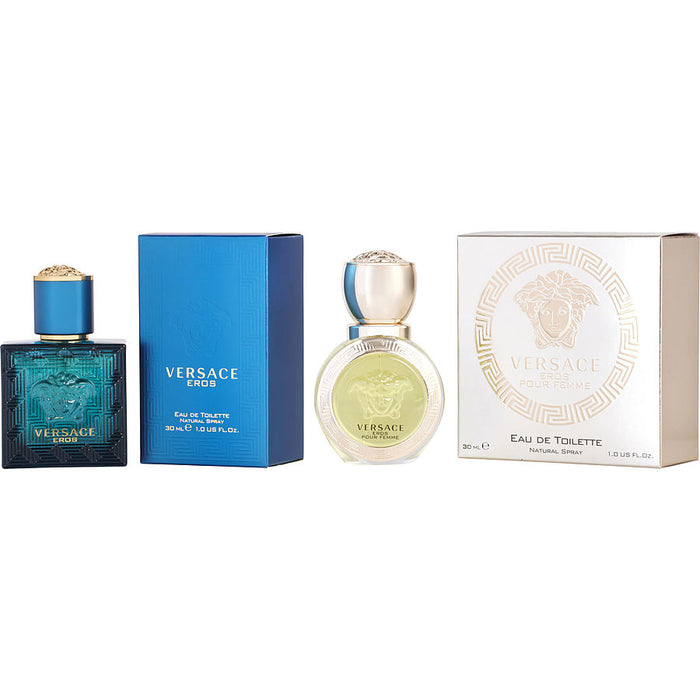Versace variety by gianni versace 2 piece unisex variety with versace eros pour femme & versace eros pour homme and both are edt spray 1 oz
