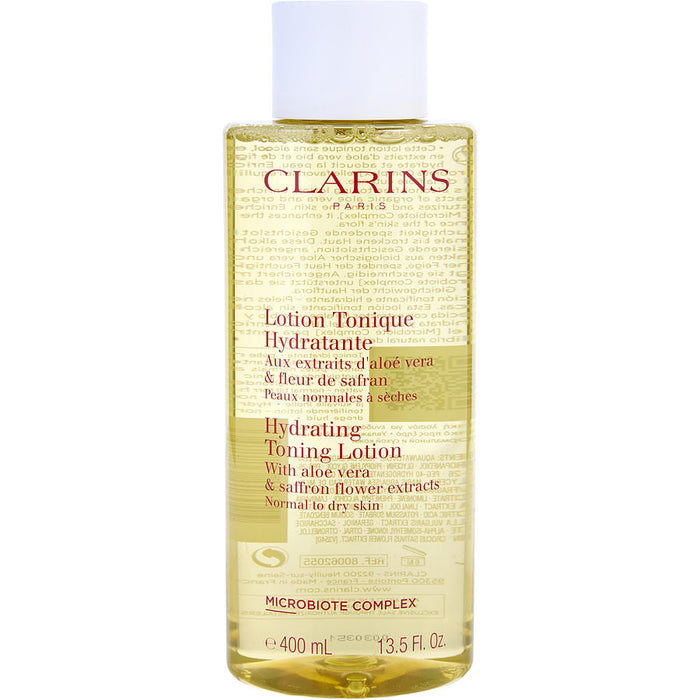 Clarins hydrating toning lotion with aloe vera & saffron flower extracts  normal to dry skin  400ml/13.5oz