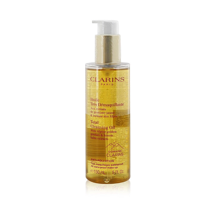 Clarins total cleansing oil with alpine golden gentian & lemon balm extracts (all waterproof make-up)  -150ml/5oz
