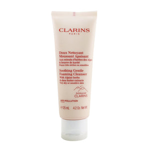 Clarins soothing gentle foaming cleanser with alpine herbs & shea butter extracts - very dry or sensitive skin  --125ml/4.2oz